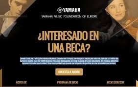 Becas Fundación Yamaha Europa 2016-2017.