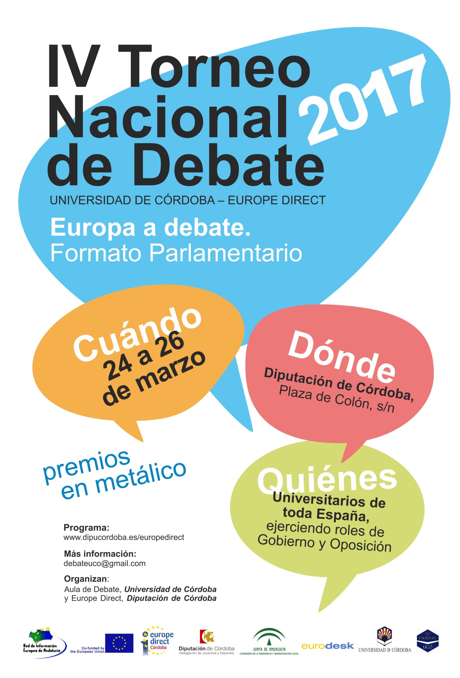 IV Torneo de Debate UCO- Europe Direct Diputación de Córdoba