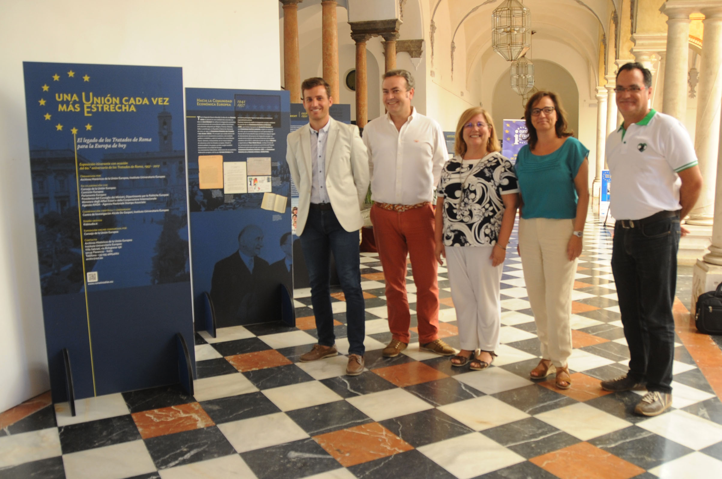 Exposición sobre el aniversario de los 60 años de los Tratados de Roma.