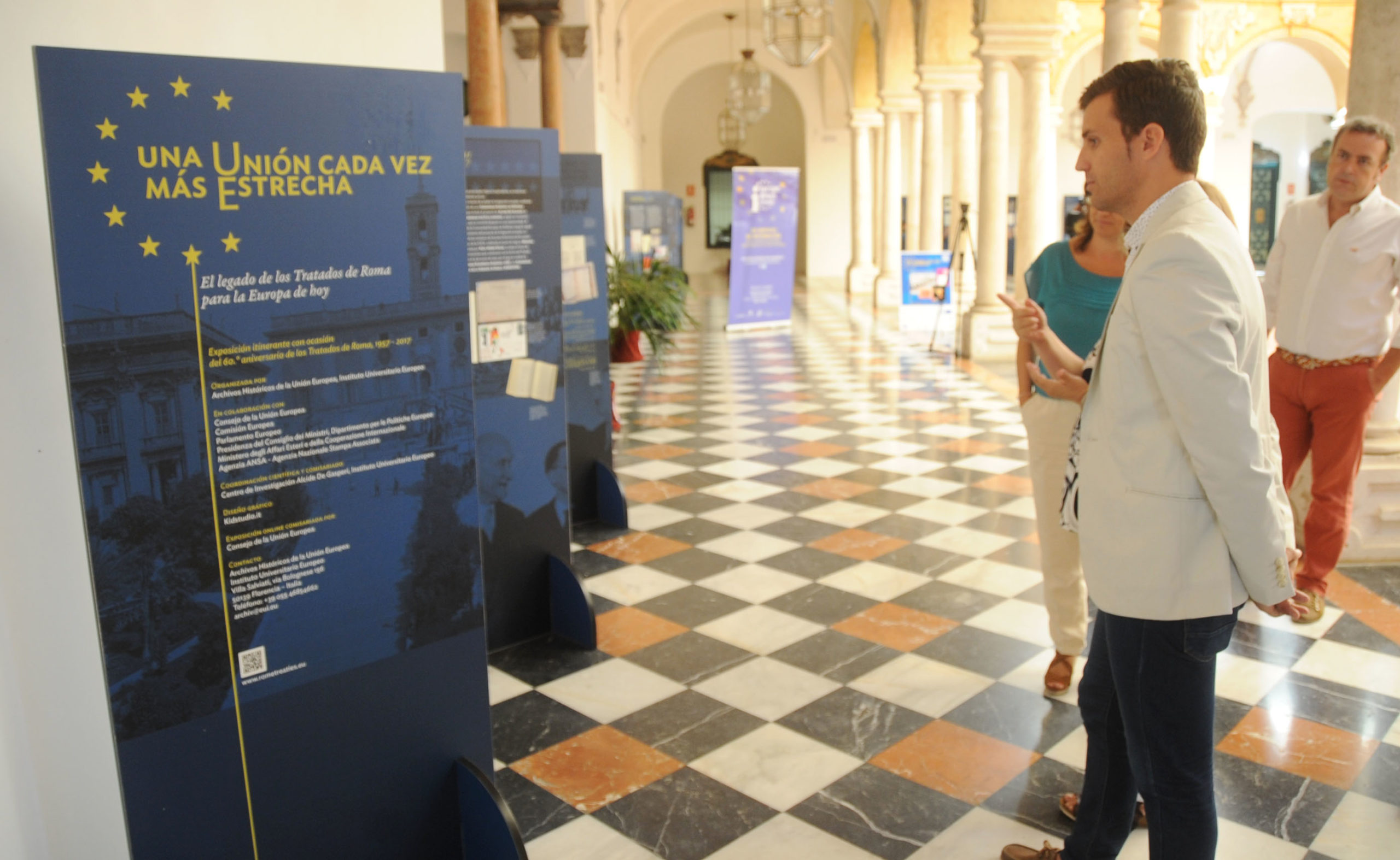 La exposición sobre el 60 Aniversario de los Tratados de Roma.