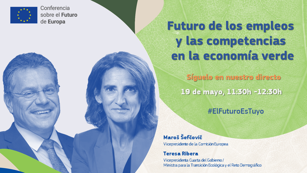 Evento sobre el futuro de los empleos y las competencias en la economía verde con los Vicepresidentes Šefčovič y Ribera.