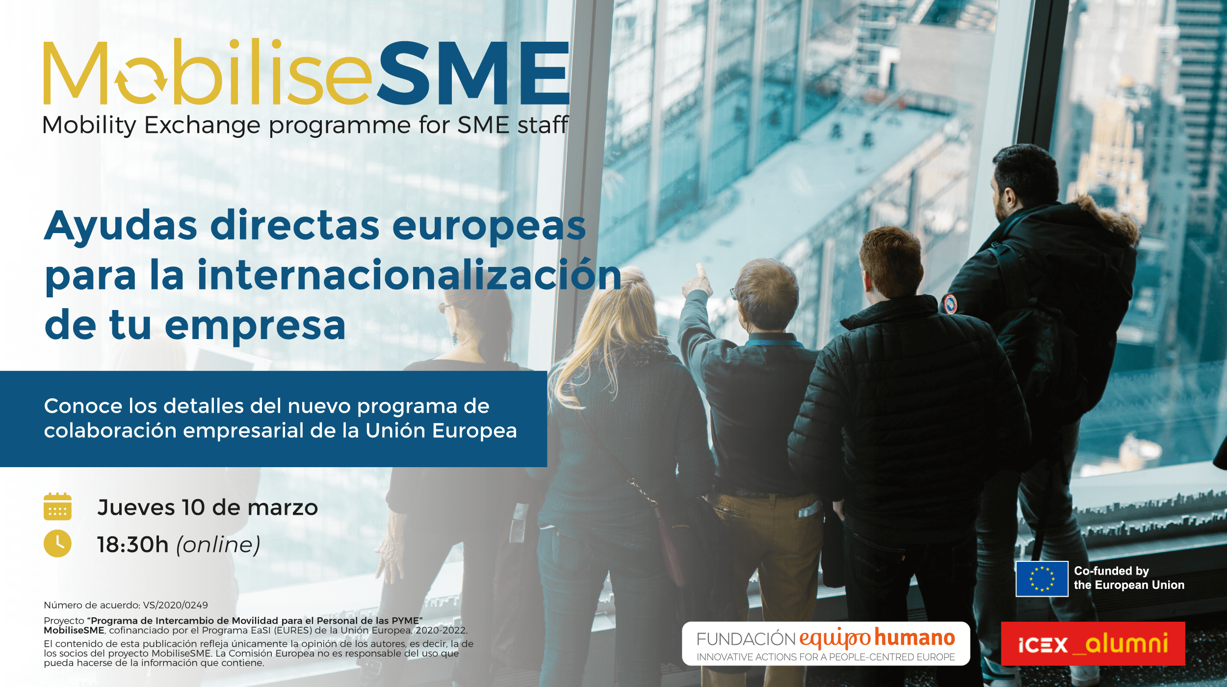 Mobilise SME: Ayudas directas europeas para la internacionalización de tu empresa