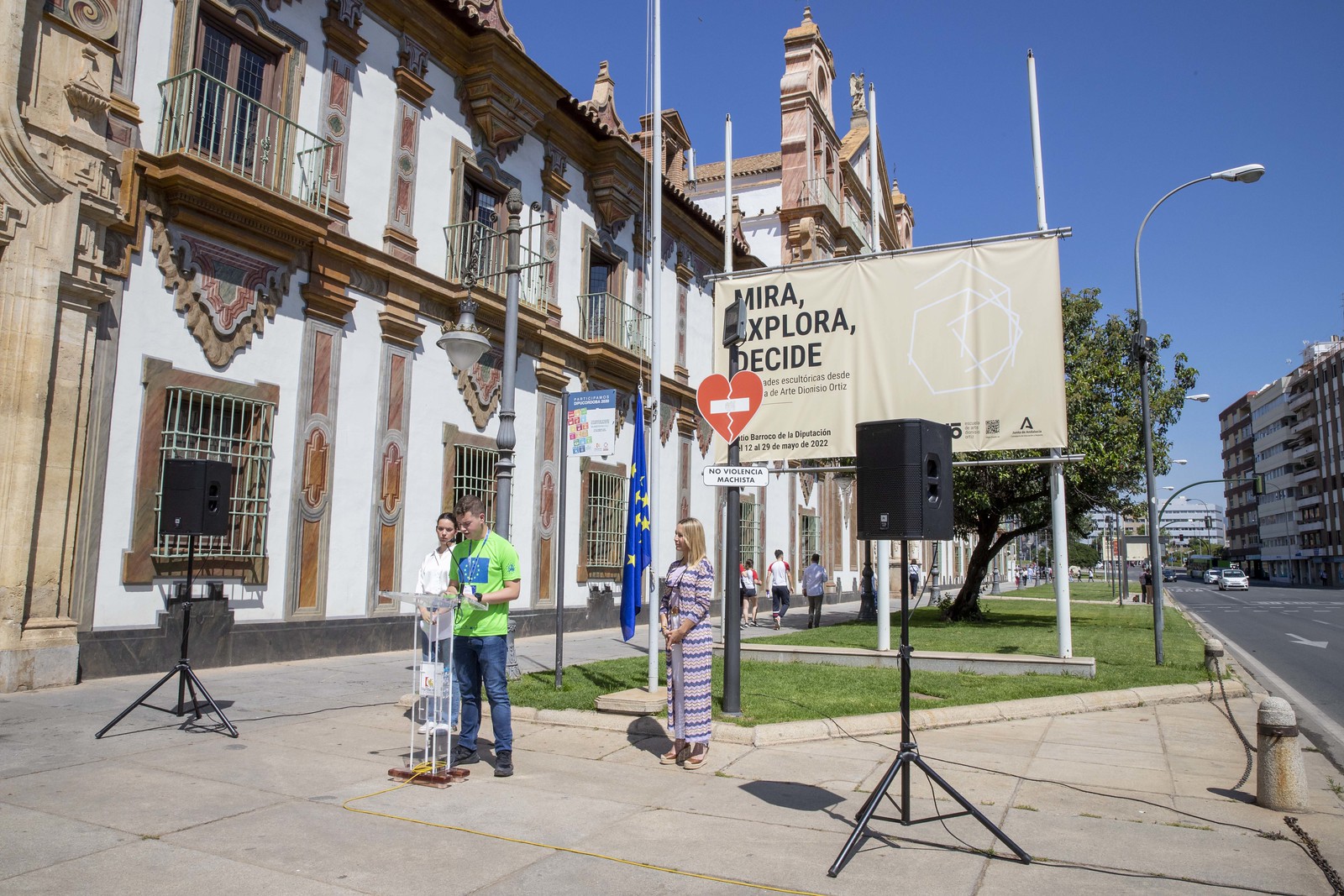 Lectura de manifiestos e izado de bandera por el Día de Europa