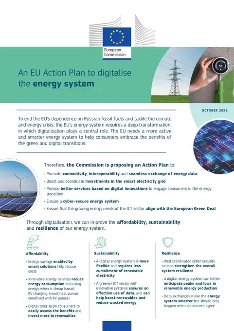 La Comisión establece medidas para digitalizar el sector de la energía con el fin de mejorar la eficiencia y la integración de las energías renovables