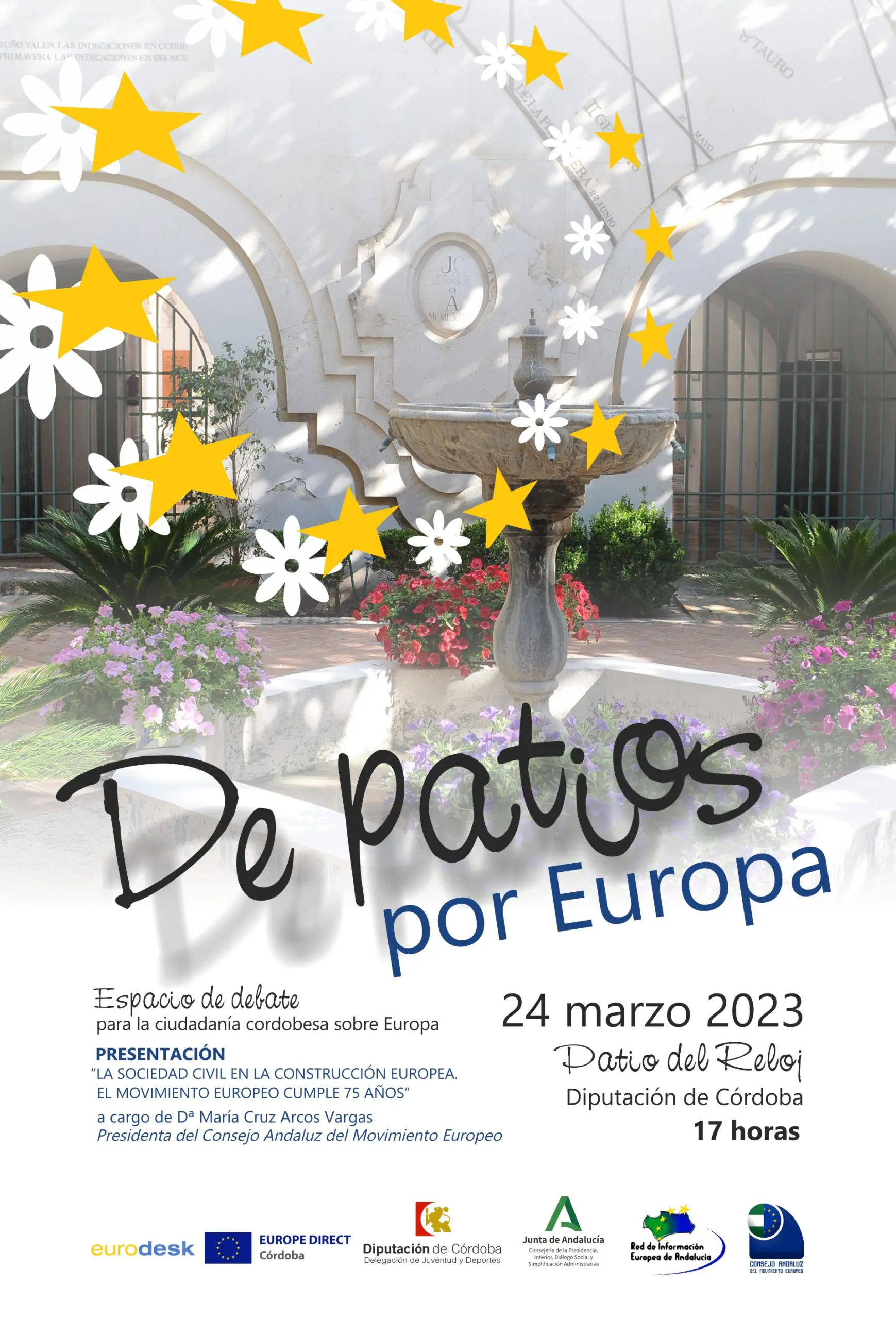 Participa en el debate sobre la sociedad civil en la construcción europea en «De patios por Europa