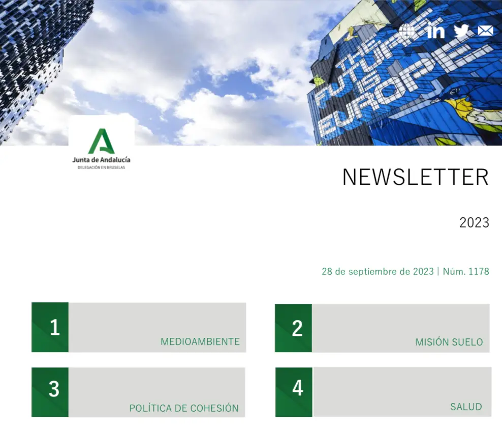 Newsletter de la Delegación de la Junta de Andalucía en Bruselas de 28 de septiembre de 2023 | Núm. 1178