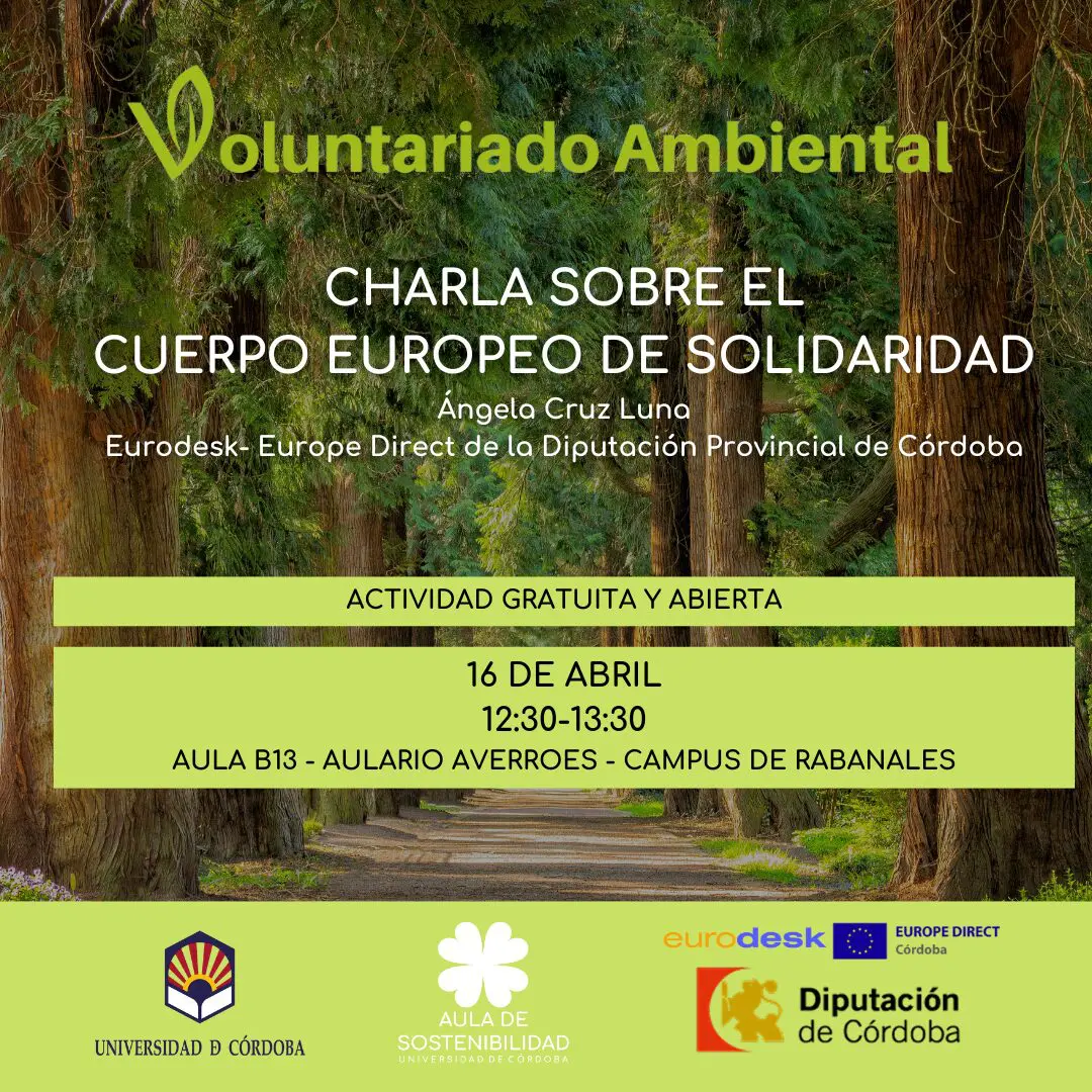 Charla sobre el Cuerpo Europeo de Solidaridad. 16 de abril