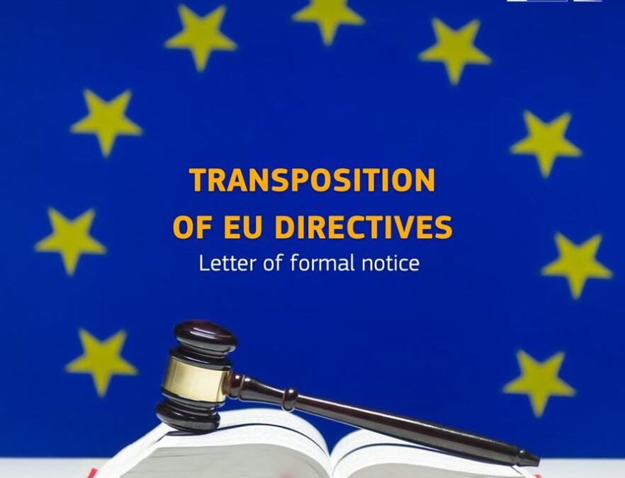 La Comisión toma medidas para garantizar la transposición plena y oportuna de las directivas de la UE.