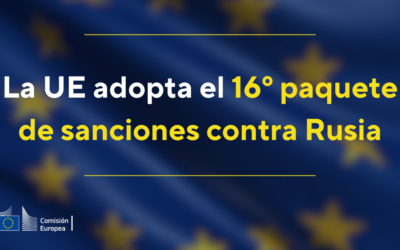 La UE adopta el 16.º paquete de sanciones contra Rusia.