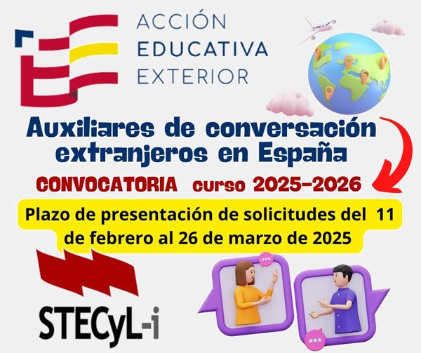 Plazas para auxiliares de conversación extranjeros para el curso académico 2025-2026