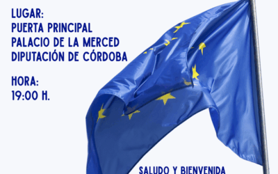 Izado de la bandera de Europa Dia de Europa
