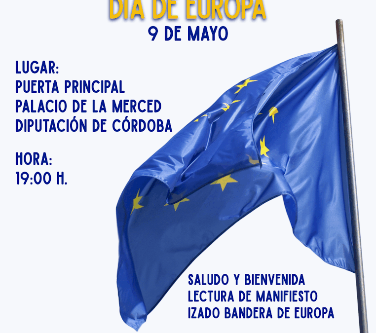 Izado de la bandera de Europa Dia de Europa